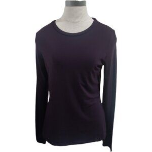 CT1834 Adrienne Vittadini Long Sleeve Purple Tee M